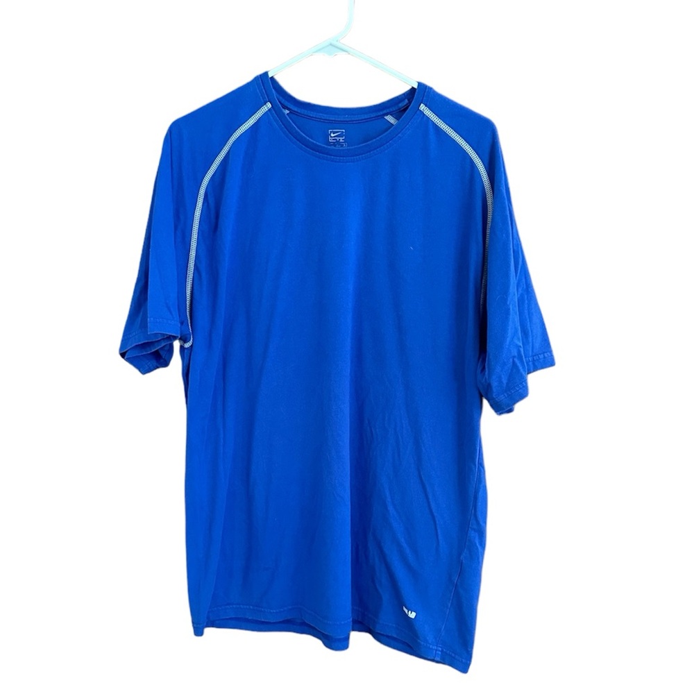 Nike Dri-FIT Cobalt Blue Men’s Athletic Shirt Sz L Short Sleeve Workout Tee